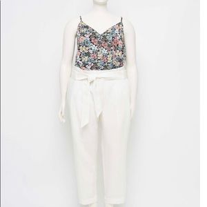 LOFT Plus Linen Blend Wide Leg Pants NWT